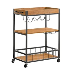 SoBuy Serveringsvogne med bakke Køkkenvogne FKW56-HG Grey