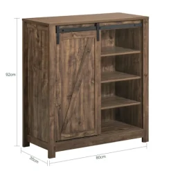 SoBuy Skab til sko med 1 dør i træ 80x35x91.5cm, moderne FSB59-N