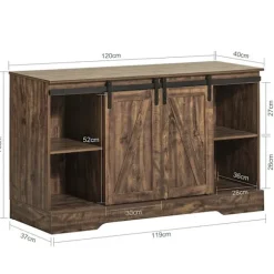 SoBuy Skab til sko med 1 dør i træ 120x39.5x70.5cm, moderne FSB60-N