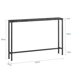SoBuy sort entrékonsol med udtrækkelig og pladsbesparende og nem at samle 120x20x80cm, moderne