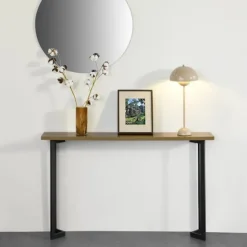 SoBuy sort entrékonsol 119.5x19.5x75cm, industriel FSB50-PF