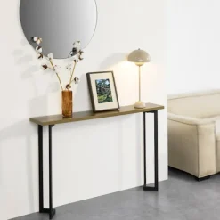 SoBuy sort entrékonsol 119.5x19.5x75cm, industriel FSB50-PF
