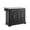 SoBuy sort køkkenø med 2 skuffer 107x71x92cm, klassisk FKW71-II-SCH