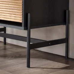 SoBuy sort skohylde med 1 skuffe 60.1x40.1x111.5cm, moderne HFSR03-SCH