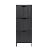 SoBuy sort skoskab med 3 døre 19x50.01x130cm, moderne FSR177-H-SCH