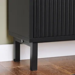 SoBuy sort skoskab med 3 døre 19x50.01x130cm, moderne FSR177-H-SCH
