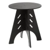 SoBuy sort sofabord med kegleforbindelser og til telefon 46.5x46.5x54.5cm, industriel HFBT01-SCH