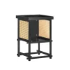 SoBuy sort sofabord 40x40x60cm, moderne HFBT03-SCH