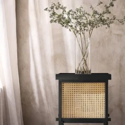 SoBuy sort sofabord 40x40x60cm, moderne HFBT03-SCH