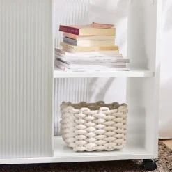 SoBuy Stuebord med 2 døre i hvid 70x35x61cm, moderne FBT141-W
