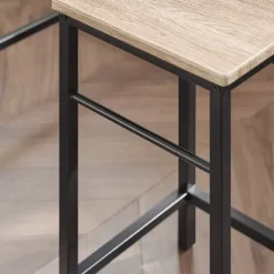 SoBuy træ bord med 4 skamler med pladsbesparende 100x60x87cm, industriel OGT11-N