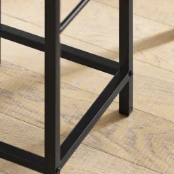 SoBuy træ bord med 2 skamler med pladsbesparende 80x50x87cm, industriel OGT10-N