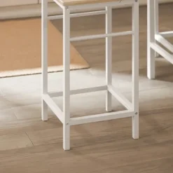 SoBuy træ bord med 4 skamler med pladsbesparende 100x60x87cm, industriel OGT11-WN