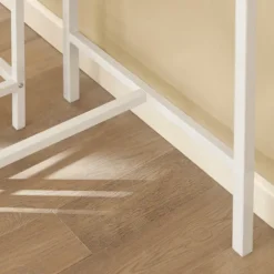 SoBuy træ bord med 4 skamler med pladsbesparende 100x60x87cm, industriel OGT11-WN