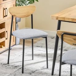 SoBuy træ bord med 4 stole og kompakt bord med 4 stole 110x68x76cm, moderne OGT52-N