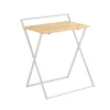SoBuy træ computerbord med sammenklappelig og pladsbesparende 63.5x40x78.5cm, minimalistisk FWT88-WN