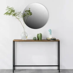 SoBuy træ entrékonsol med udtrækkelig og pladsbesparende 120x20x80cm, industriel FSB19-XL-N