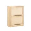SoBuy træ skoskab med 2 døre 24x59.99x80.01cm, funktionel FSR160-N