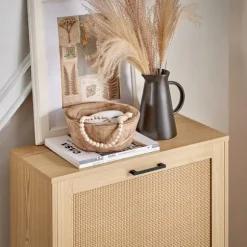 SoBuy træ skoskab med 3 døre 24x59.99x127cm, moderne FSR155-N