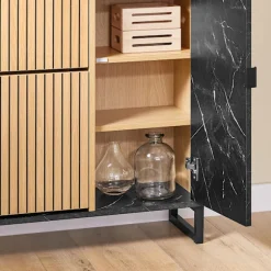 SoBuy træ skoskab med 2 døre 90x24x88.5cm, moderne FSR203-N