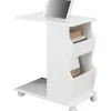 SoBuy Træ Sofa Sidebord Med iPad Telefon Holder Rille På Toppen FBT67-W