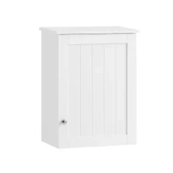 SoBuy Væghængt møbel med 1 dør i hvid 40x23x52cm, klassisk BZR19-W