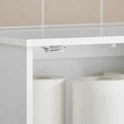 SoBuy Væghængt møbel med 1 dør i hvid 40x23x52cm, klassisk BZR19-W