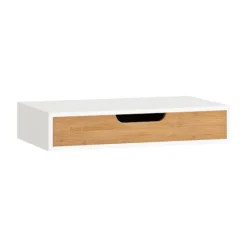 SoBuy Vægmonteret hylde med skuffe med 1 skuffe i træ 40x24.5x8cm, moderne FRG92-WN