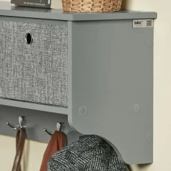 SoBuy Vægmonteret knagerække med 3 hylder i grå 100x20x31cm, moderne FRG282-HG