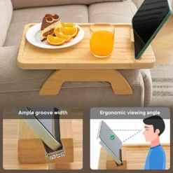 Sofa Arm Tray Bord Klemmet Til Bakke Rectangular