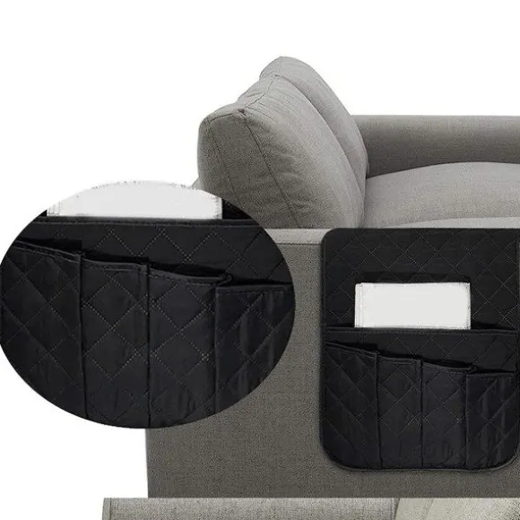Sofa armlæn organizer fjernbetjening holder ikke-lænestol holder til sofa recliner med 5 lommer