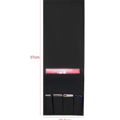 Sofa armlæn organizer magasiner fjernbetjening holder vandtæt caddy taske sofa opbevaringspose til iPad mobiltelefon bøger tissue snacks black