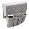 Sofa Armlæns Caddy Organizer Fjernbetjeningsholder Sofa Stol Bord Skab Opbevaringspladsbesparende Tasker - farvegrå