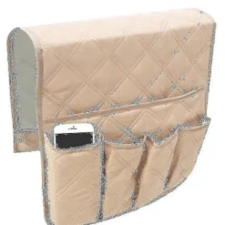 Sofa Armlæns Caddy Organizer Fjernbetjeningsholder Sofa Stol Bord Skab Opbevaringspladsbesparende Tasker - farvegrå
