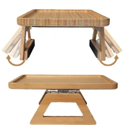 Sofa Armlæns Clip Bakke Armlænsbakke Bærbart Bord Sidebord Kaffebakke Til Muffin Kaffe