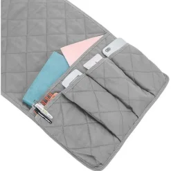 Sofa Armlæns Organizer Skridsikker Caddy Taske til Sofa Armlæn Opbevaringstaske til Telefon Bøger Magasiner TV-fjernbetjening grey