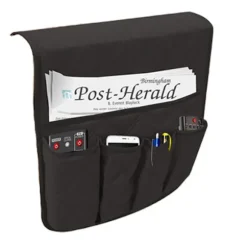 Sofa Armrest Hængende Opbevaringspose Fjernbetjening Snack Tidy Organiser Hjem（sort）
