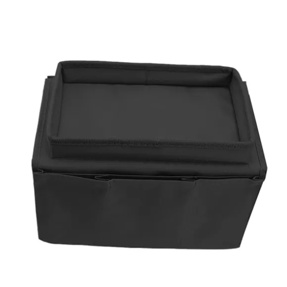 Sofa Bakke Armlæn Opbevaringsholder Bord 600D Oxford stof sidelommer til sofa Sort