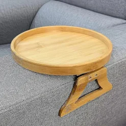 Sofa Bakke Bord Sofa Armlæn Clip-on Bakke Naturlig Bambus Sofa Bakke Praktisk Tv Snack Bakke Til Remo