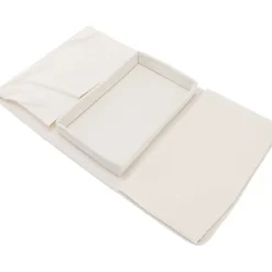 Sofa Bakke Bordklemme på Sidebord, Sammenklappeligt Sofa Armbordsbord Aftagelig Armlænsbakke til Spisning og Drikke-FM- beige