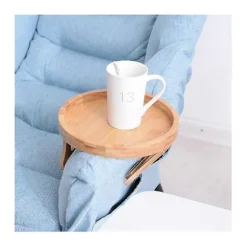 Sofa Bakkebord Sofa Armlæn Klips-på Bakke Træ Sofa Bakke Praktisk Tv Bakke Til Fjernbetjening Kaffe (FMY)