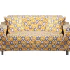 Sofa betræk elastisk, strækbart sofa overtræk (rattan gul, 2 personers 145-185cm)