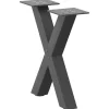 Sofa bordsben X-form 2 stk antracit 37x(30-31) cm stål-WELLNGS