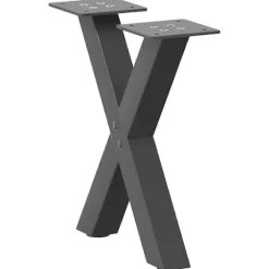 Sofa bordsben X-form 2 stk antracit 37x(30-31) cm stål-WELLNGS