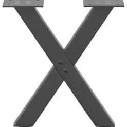 Sofa bordsben X-form 2 stk antracit 37x(30-31) cm stål-WELLNGS