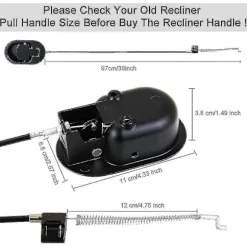 Sofa Kabel i Aluminium Legering 96cm Håndtag Recliner Udskiftning Universal Stol Reservedele Nem Installation Til Sofa Recliner Recliner Relax Stol B | Fyndiq