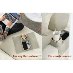 Sofa Kopholder Bakke, Silikone Anti-Spild og Anti-Skrid Sofa Drikkeholder, Stærk og Vægtet Telefon/Fjernbetjening/Snacks Sofa Kopholder