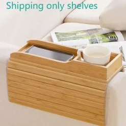 Sofa Kopholder, Sofa Drikkeholder, Naturlig Bambus Sofa Kopholder Armlænstray, Bærbar Sofa A