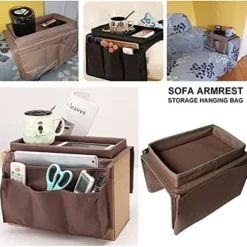 Sofa Organizer Bakkeholder Sofa Armlæn Opbevaringspose med Kop DXGHC