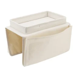 Sofabakke Foldbar Arm Opbevaringsholder Bord 600D Oxford Klud Sidelommer til Sofa Beige